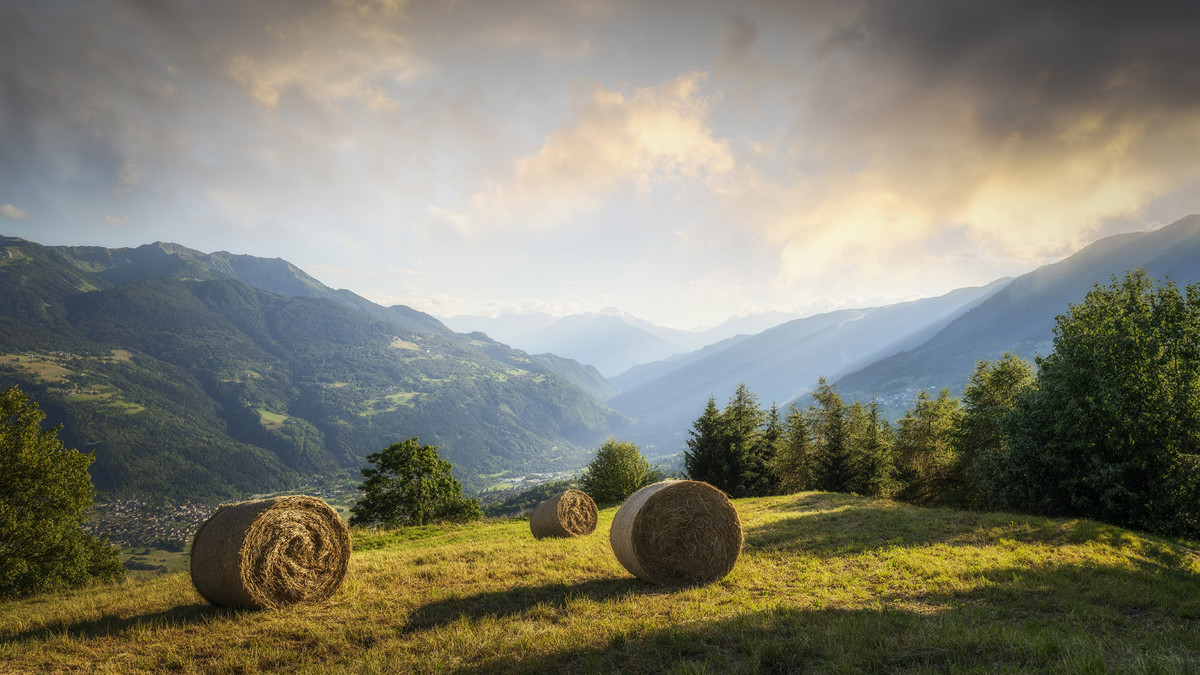 La Plagne Vallée et ses bottes de pailles