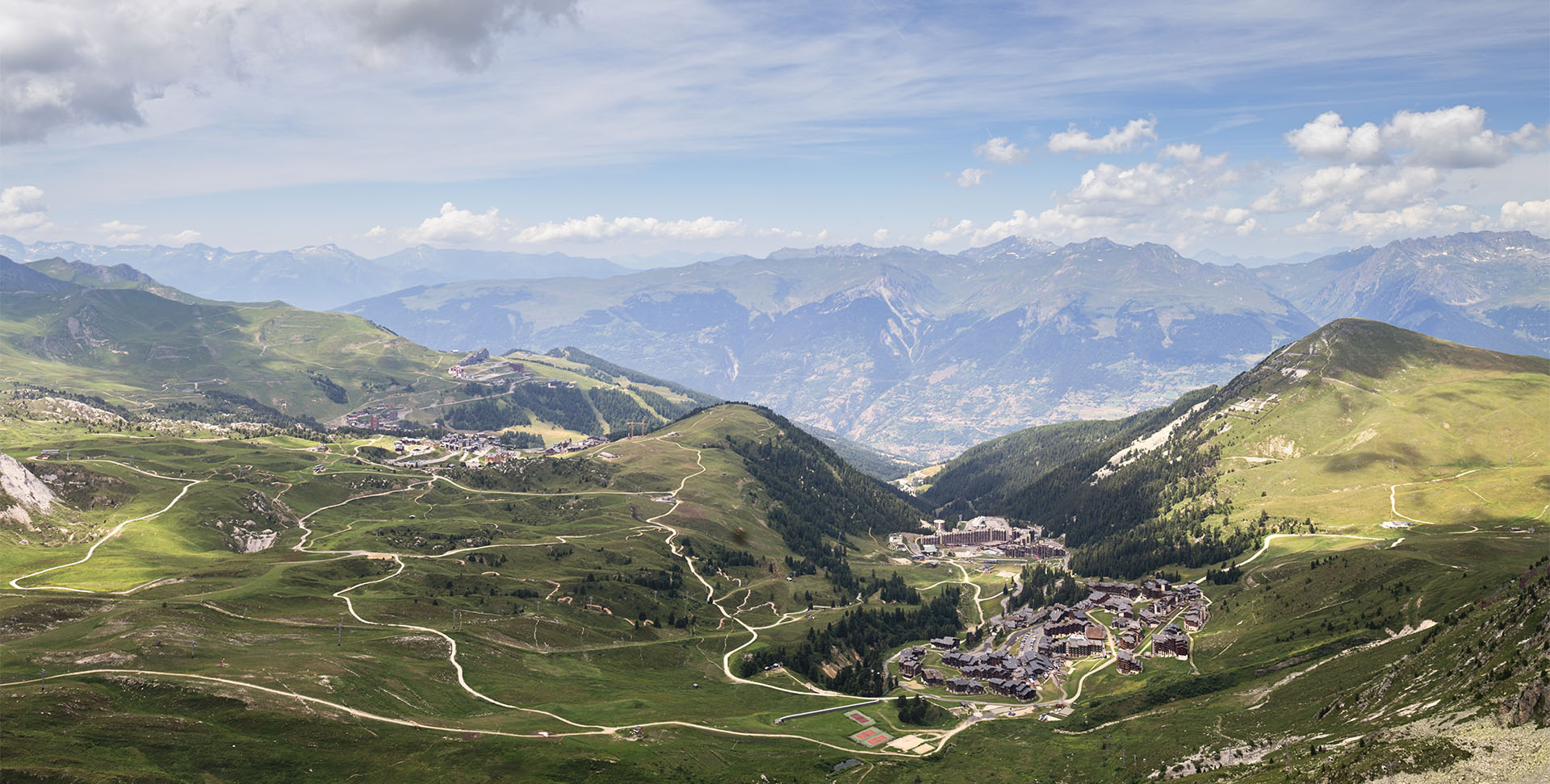 Panorama La Plagne en été