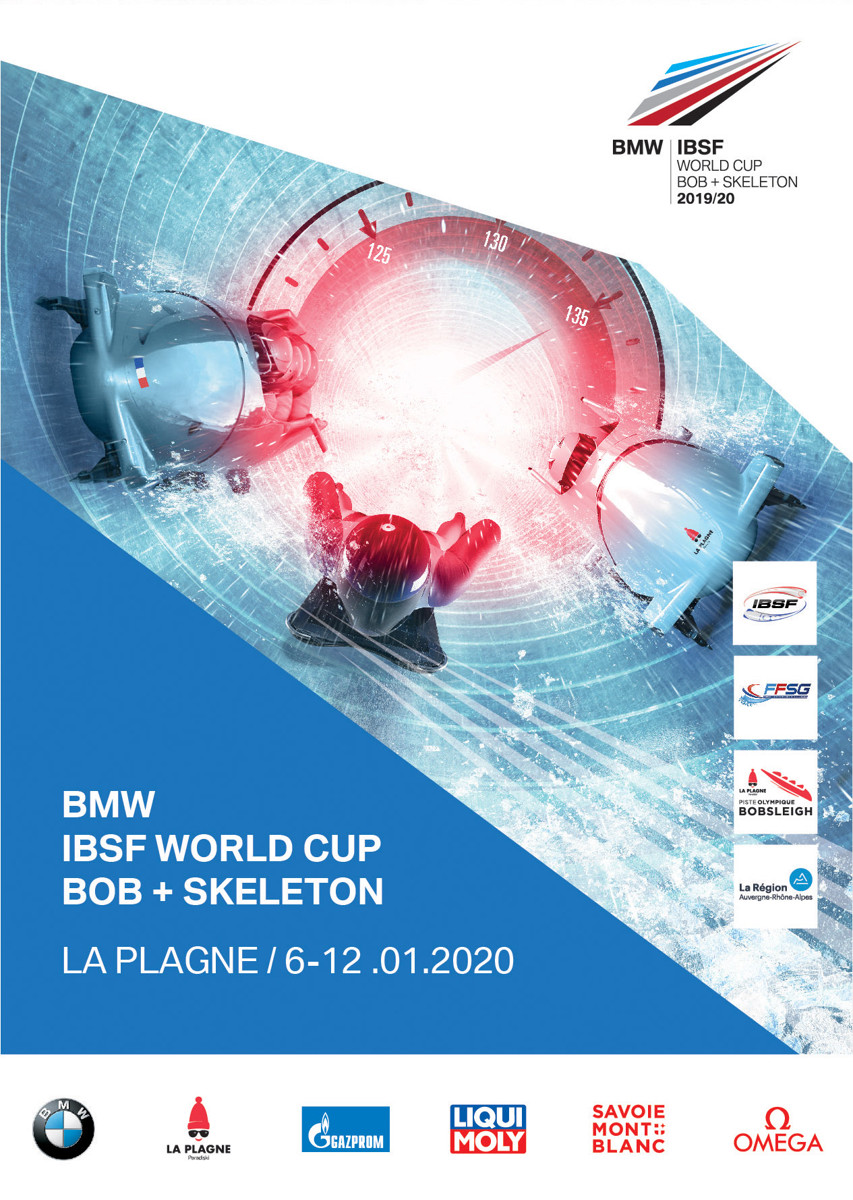 Affiche Coupe du Monde de Bobsleigh 2020 La Plagne