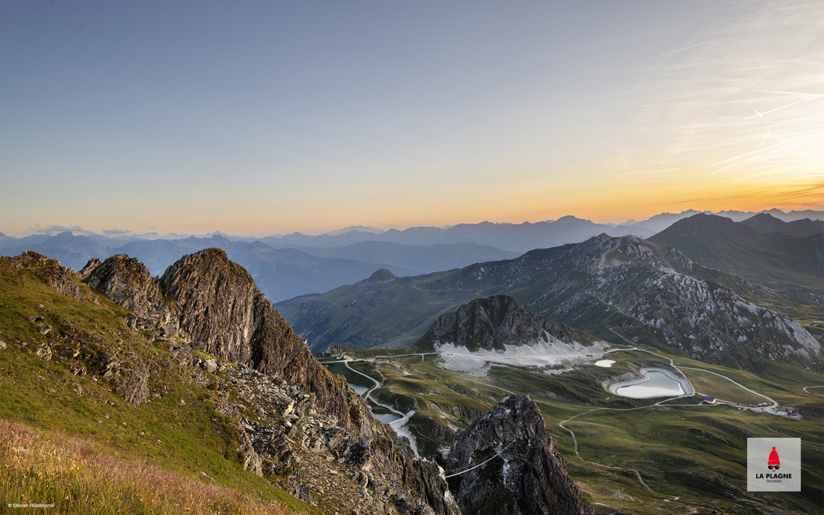 Fond d'écran La Plagne vue via ferrata