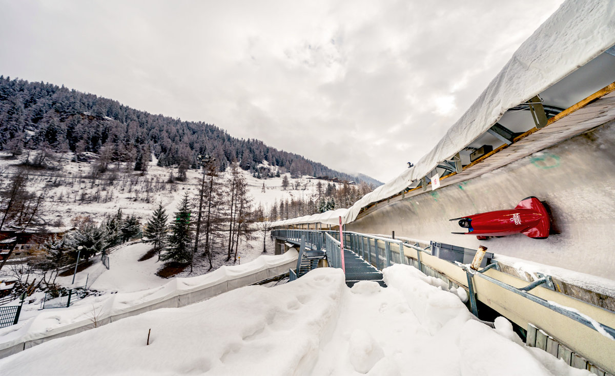 Piste de bobsleigh à La Plagne