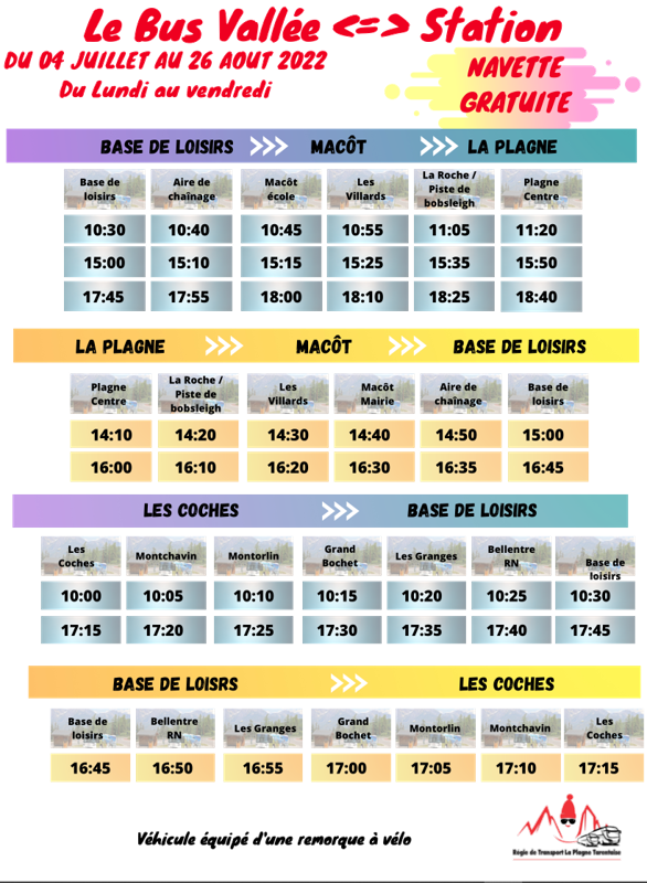 Navettes (shuttles) Altitude / Vallée