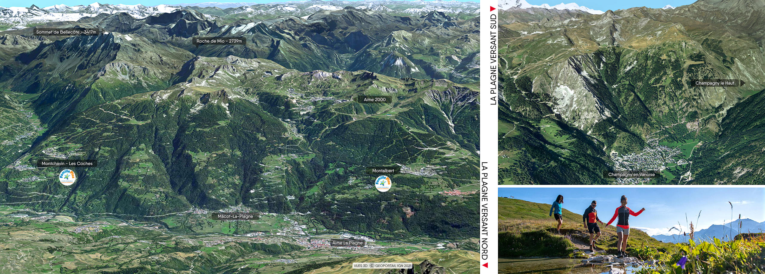 Plan des webcams de La Plagne