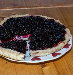 Tarte aux myrtilles porposé au Restaurant le joli Bois