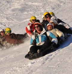 air la plagne descente en snake-luge
