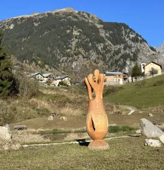 Exposition sculpture sur bois_Champagny-en-Vanoise