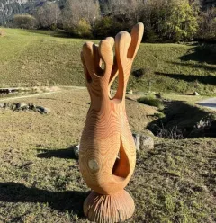 Exposition sculpture sur bois_Champagny-en-Vanoise