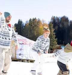 Séance familiale à la Plagne