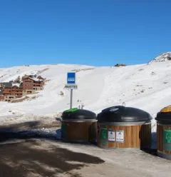 Arrêt navette - Départ pour Plagne Soleil depuis caravaneige