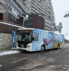 Arrêt navette Plagne Aime 2000_La Plagne