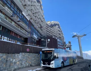 Arrêt navette Plagne Aime 2000_La Plagne