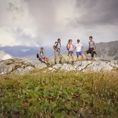 Randonnée en famille à La Plagne