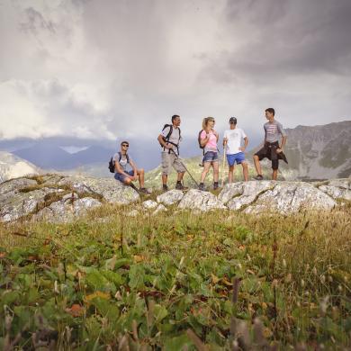 Randonnée en famille à La Plagne