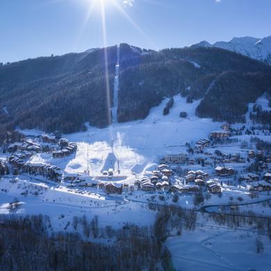 Vue générale station hiver