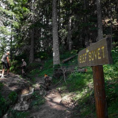 Chemin du bief bovet en été