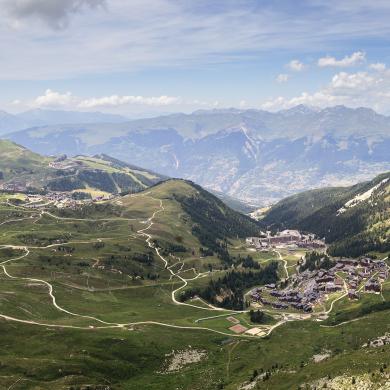 Panorama de La Plagne en été