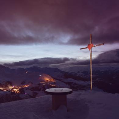 Panorama de La Plagne de nuit