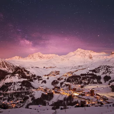 Plagne Centre en soirée étoilée