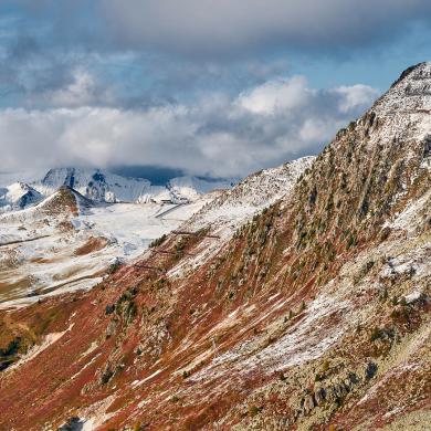 Première neige à La Plagne