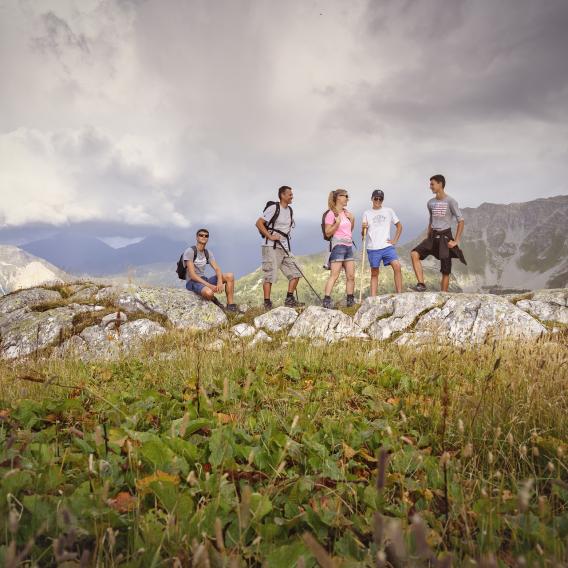 Randonnée en famille à La Plagne