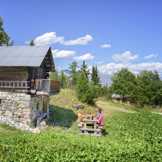 Pic nic en montagne à La Plagne