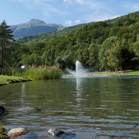 Fontaine du plan d'eau de Macot La Plagne