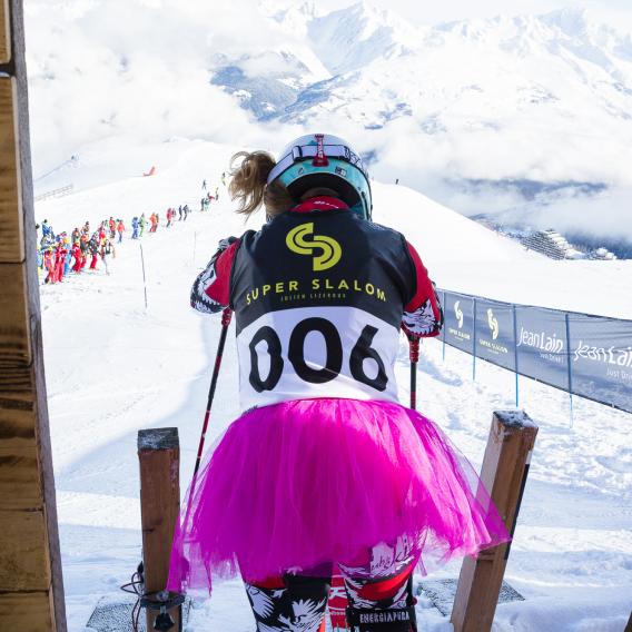 Super Slalom départ costumé La Plagne