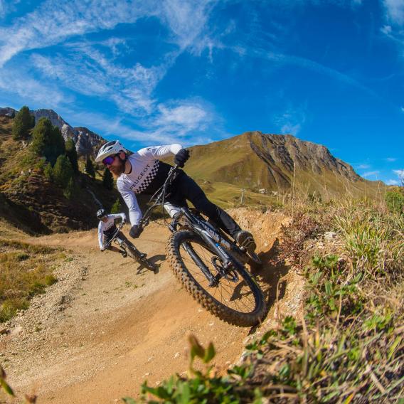 Descente en VTT du Bike Park de La Plagne