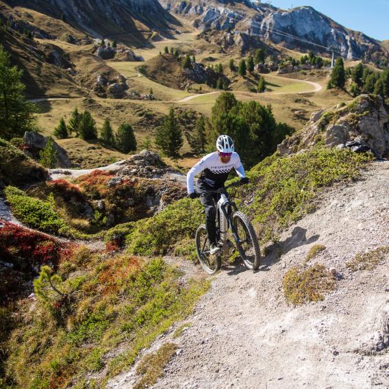 VTT dans les dolines à La Plagne