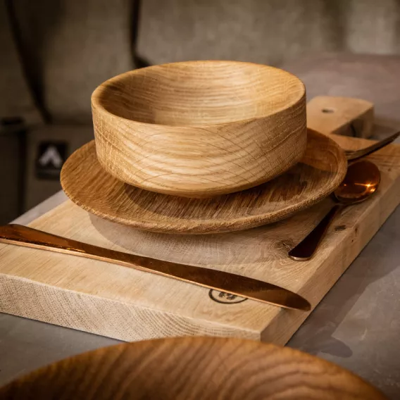 La Plagne Sky House vaisselle en bois