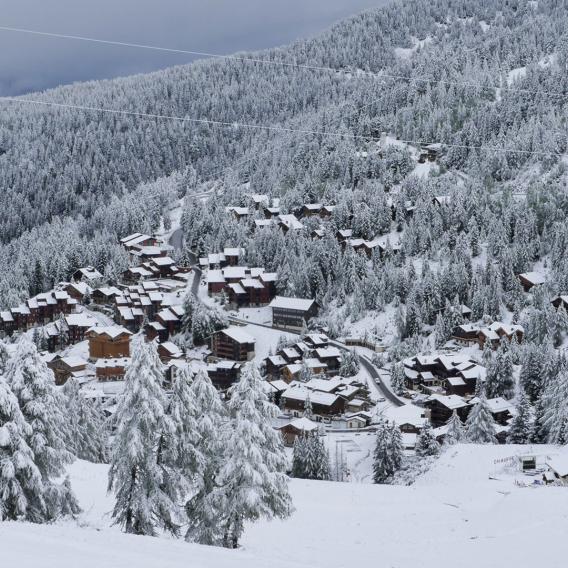 Plagne 1800 sous les premières neiges