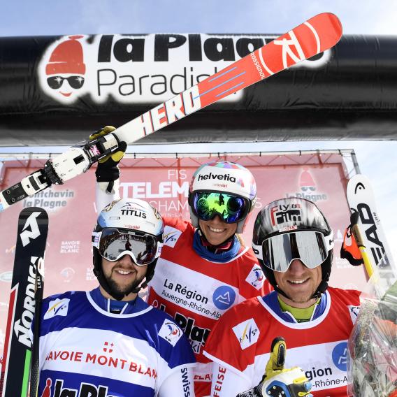 Podium Stade de Slalom de La Plagne