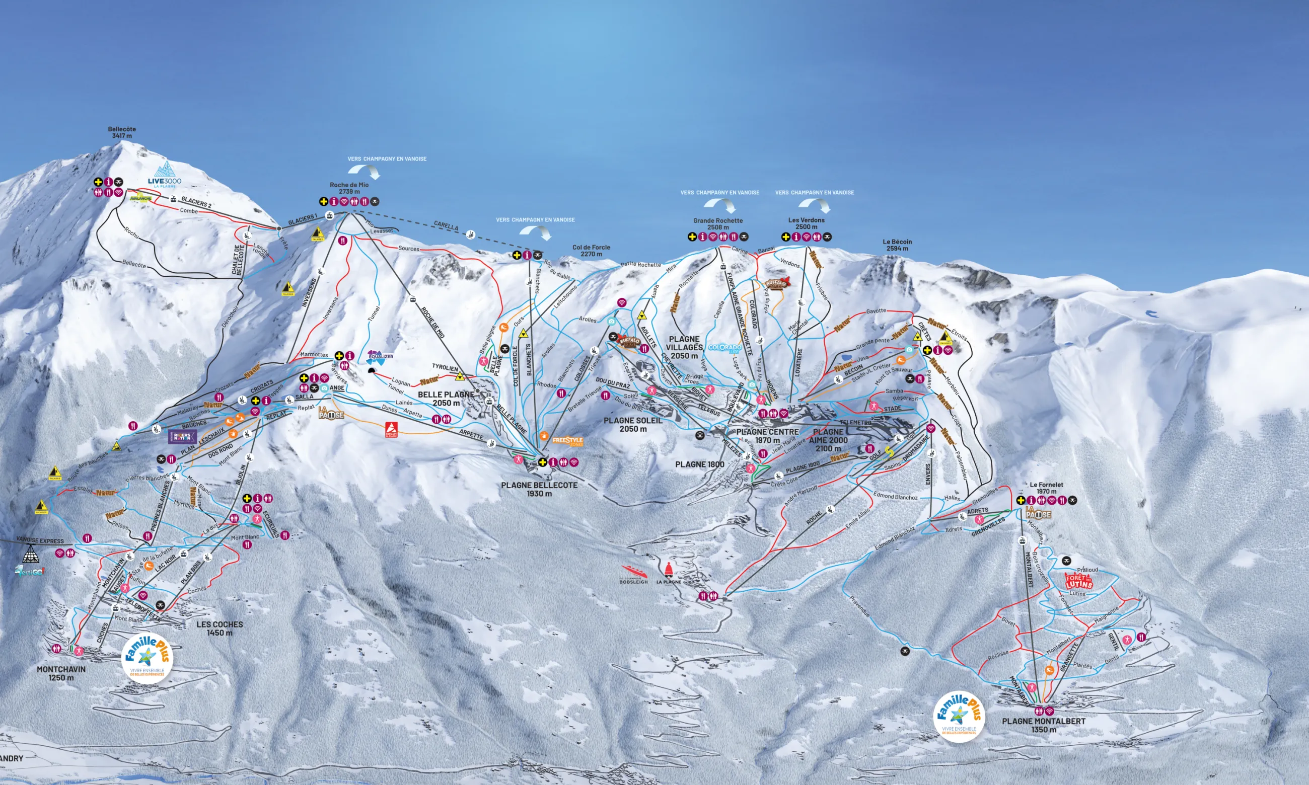 La Plagne, versant nord