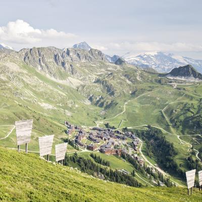 vue panoramique été de La Plagne