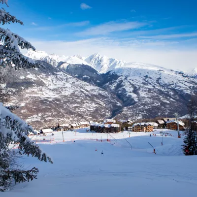Village de Plagne montalbert en hiver
