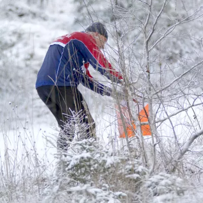 Course d'orientation en hiver