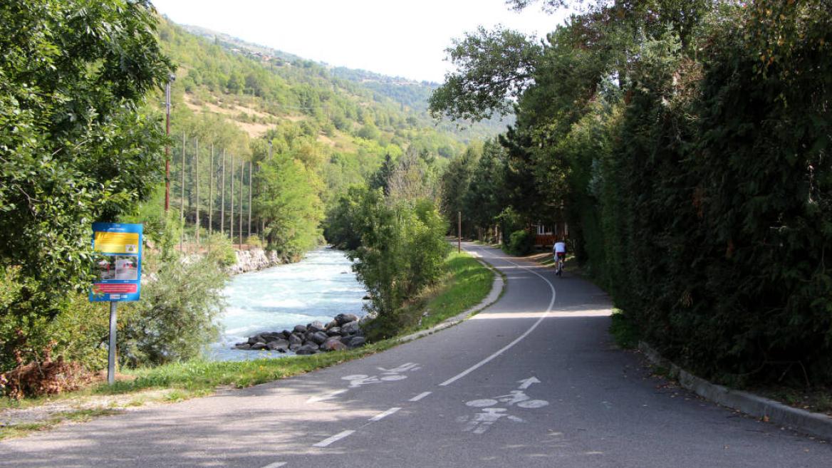 Départ de la piste cyclablee