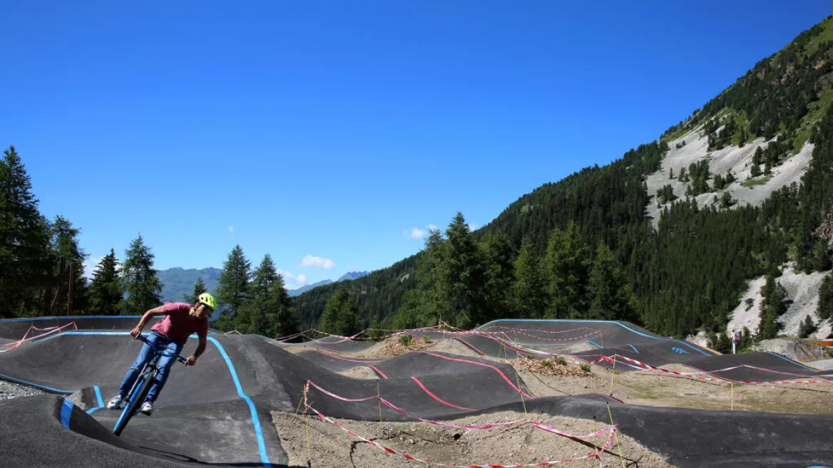 parcours bleu / rouge Pumptrack
