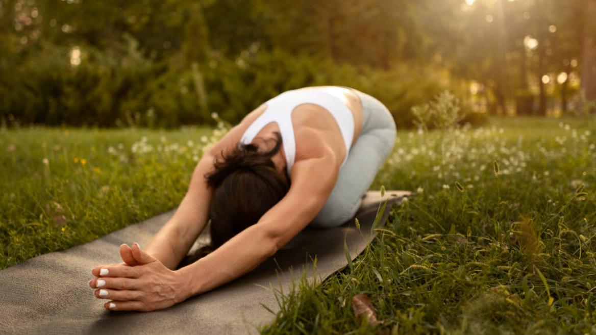 Séance de yoga en extérieur_Aime-la-Plagne