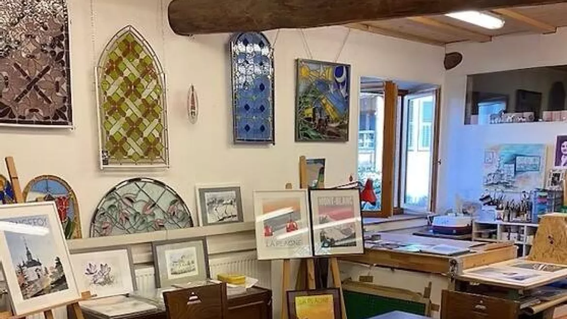 Visite de l'atelier de Patrick HAZEAUX | Posters de Savoie_Plagne-Montalbert