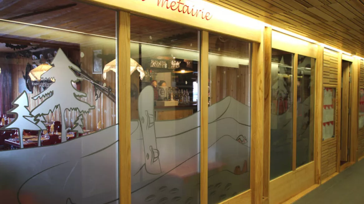 L'entrée du restaurant La Métairie