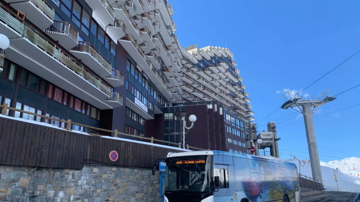 Arrêt navette Plagne Aime 2000_La Plagne