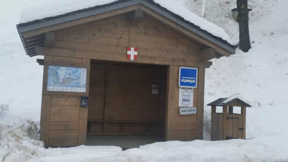 Arrêt navette Montchavin