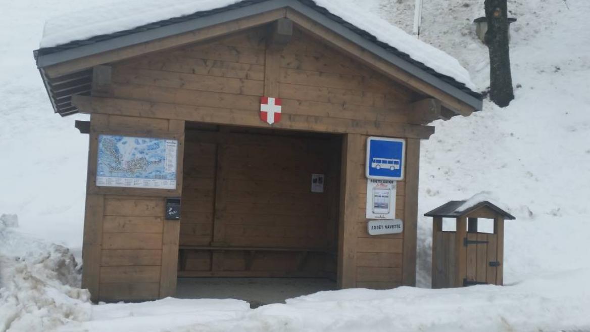 Arrêt navette Montchavin