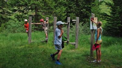 Panneau "Quis-je?" Circuit de l'explorateur en herbe