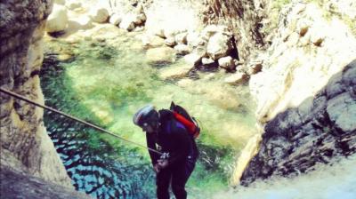 Descente en rappel Canyoning