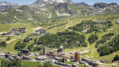 Panorama sur les sites de  la Plagne