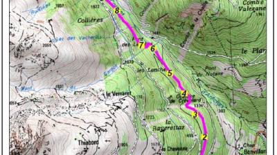Plan sentier du Grand Bief - Vallée de la Plagne