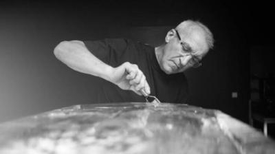 Démonstration de sculpture sur glace_Champagny-en-Vanoise