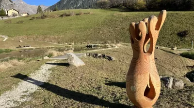 Exposition sculpture sur bois_Champagny-en-Vanoise